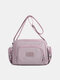 Women Waterproof Multi-pocket Crossbody Bag Shoulder Bag - Purple