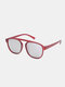 यूनिसेक्स पीसी फुल स्क्वायर फ्रेम एसी लेंस UV सुरक्षा आउटडोर फैशन धूप का चश्मा - लाल