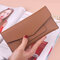 Women PU Leather Ultrathin Card Holder Wallets Purse Functional Wallet - Brown