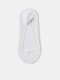 10 Pairs Women Cotton Solid Color Lace Silicone Non-slip Shallow Mouth Invisible Socks - White