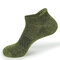 Men Breathable Stretchy Short Ankle Sock Casual Sport Non-slip Sweat Durable Hosiery - Army Green
