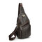 Genuine Leather Anti-theft Chest Bag Casual Vintage Single-shoulder Crossbody Bag For Men Women - Coffee