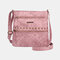 Women Argyle Waterproof Hardware Anti-theft Crossbody Bag Shoulder Bag - Pink
