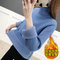 Long-sleeved Thick Knit Bottoming Shirt Top Pullover High-neck Sweater - Blue