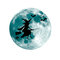 30 cm lumineux lune Stickers muraux Halloween chauve-souris sorcière château brillant décor autocollants - 2