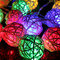 Le luci della stringa della sfera del festival del giardino della festa nuziale del Rattan 20LED - Multicolore