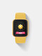8 couleurs Macaron couleur Smart Sport Bracelet données d'exercice surveillance de la fréquence cardiaque podomètre Bluetooth multifonctionnel Smart Watch - Jaune