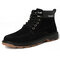 Menico Men Work Style Slip Resistant Microfiber Leather Ankle Boots - Black