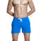 Mens Home Shorts Breathable Elastic Waist Drawstring Jogging Cotton Sports Shorts - Blue