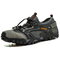 Sapatos masculinos de malha de secagem rápida respirável antiderrapante Soft solado para água ao ar livre - Cinzento