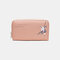 Women PU Leather Ethnic Multi-card Slots Photo Card Phone Bag Money Clip Wallet Coin Purse - Cameo
