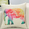 Watercolor Animal Cotton Linen Cushion Cover Wash Painting Pillow Case Home Sofa Car Decor - #7