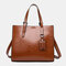 Women Retro Large Capacity Crossbody Bag Handbag Satchel Bag - Brown