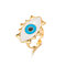 Модное кольцо на палец с дьявольским глазом, геометрический металл, персик, Сердце, открытое кольцо, ювелирные изделия в стиле панк - 02