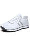 Men Stylish Comfy Light Weight Lace Up White Forrest Shoes - Silver