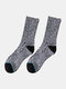 5 paires de chaussettes unisexes Dacron épaisses et mélangées, chaleur respirante, tube moyen - gris