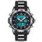 Sport Digital Men Watches Silicone Steel Calendar Alarm Luminous Dual Display Digital Watch - 01