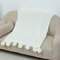150x100cm Throw Blanket Textured Solid Soft Sofa Couch Decorative Knitted Blanket - White
