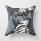 New Print Woman Flower Head Avatar Pillowcase Home Sofa Office Cushion Cover - #8