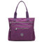 Women Multi-functional Waterproof Nylon Bags Light Handbags Shoulder Bag - Purple