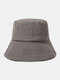 JASSY Unisex Cotton Outdoor All-match Sunscreen Big Brim Sun Hat Fisherman Hat - Gray