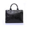Men Casual  PU Leather Laptop Business Handbag Leisure Shoulder Bag - Black