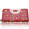 Women Cute Candy Color Long Wallet - Red