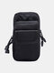 الرجال Nylon النسيج عارضة EDC أداة حقيبة الخصر البسيطة المحمولة في الهواء الطلق الرياضة أداة حقيبة - أسود