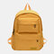 Women Casual Waterproof Multi-pocket Large Capacity Backpack - Yellow