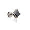 Fashion Ear Stud Earrings Square Geometric Zircon Titanium Steel Earrings Jewelry for Women Men - Black