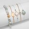 Set di braccialetti etnici con diamanti intrecciati Love Cuore Braccialetto marino con perline in lega di tartaruga grigia - Oro
