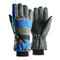 Men Winter Cycling Gloves Velvet Thick Windproof Waterproof Warm Full-finger Outdoor Ski Gloves - Blue