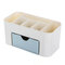 Escritorio de plástico simple Maquillaje Caja con cajón multifunción Joyas Caja Almacenamiento de escritorio - azul