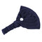 Candy Color Ladies Button Mask Anti-lear Hair Band - Navy