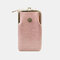 Women 9 Card Slots 6.3 Inch Phone Bag Solid Crossbody Bag - Pink