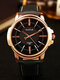 Fashion Men Quartz Watch Luxury Roman Numeral Wrist Watch - Black