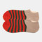 Socks Men's Tide Socks Stripes Shallow Mouth Cotton Sweat-Absorbent Sports Street Tide Socks Four Seasons - Khaki