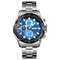 Visor de data masculino de aço inoxidável à prova d'água estilo empresarial pulso Watch Quartzo Watches - 02