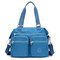 Nylon Large Capacity Lightweight Multi-pocket Crossbody Bag Handbag For Women - Sea Blue