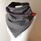 Women Casual All-match Dots Thick Warmth Shawl Printed Scarf - Grey