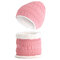Kid's Fleece Warm Winter Knit Hat + Scarf Set For 1-8 Years - Pink