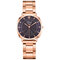 Trendy Elegant Women Wristwatch Rose Gold Case Folding Clasp Band Quartz Watches - Purple