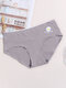 Women Daisy Print 90% Cotton Full Hip Soft Breathable Comfy Mid Waisted Panty - Grey