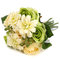 Bride Silk Rose Dahlia Bouquet Artificial Flower Wedding Party Supply Home Decoration - Green