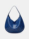 Women Large Capacity Snake Pattern Shoulder Bag Handbag Tote - Blue