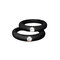 5MM Colorful Environmental Silicone Rings Rhinestones Couple Rings Wedding Gift for Men for Women - Black