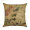 Home Decorative Bird Animal Pillows Cotton Linen 45x45cm Seat Back Cushions Bedding Pillowcase - 5