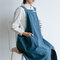 Increase Literary Fresh Japanese And Korean Apron Home Service Overalls Flower Shop Coffee Shop Work Clothes - Blue1