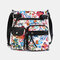 Women Multicolor Printing Waterproof Multi-pocket Anti-theft Crossbody Bag Shoulder Bag - #01