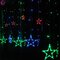 5M 138LEDs Luces navideñas de hadas Festoon Led String Lights Star Garland Cortina de ventana Decoración interior Fiesta de Halloween Boda Iluminación - Multicolor
